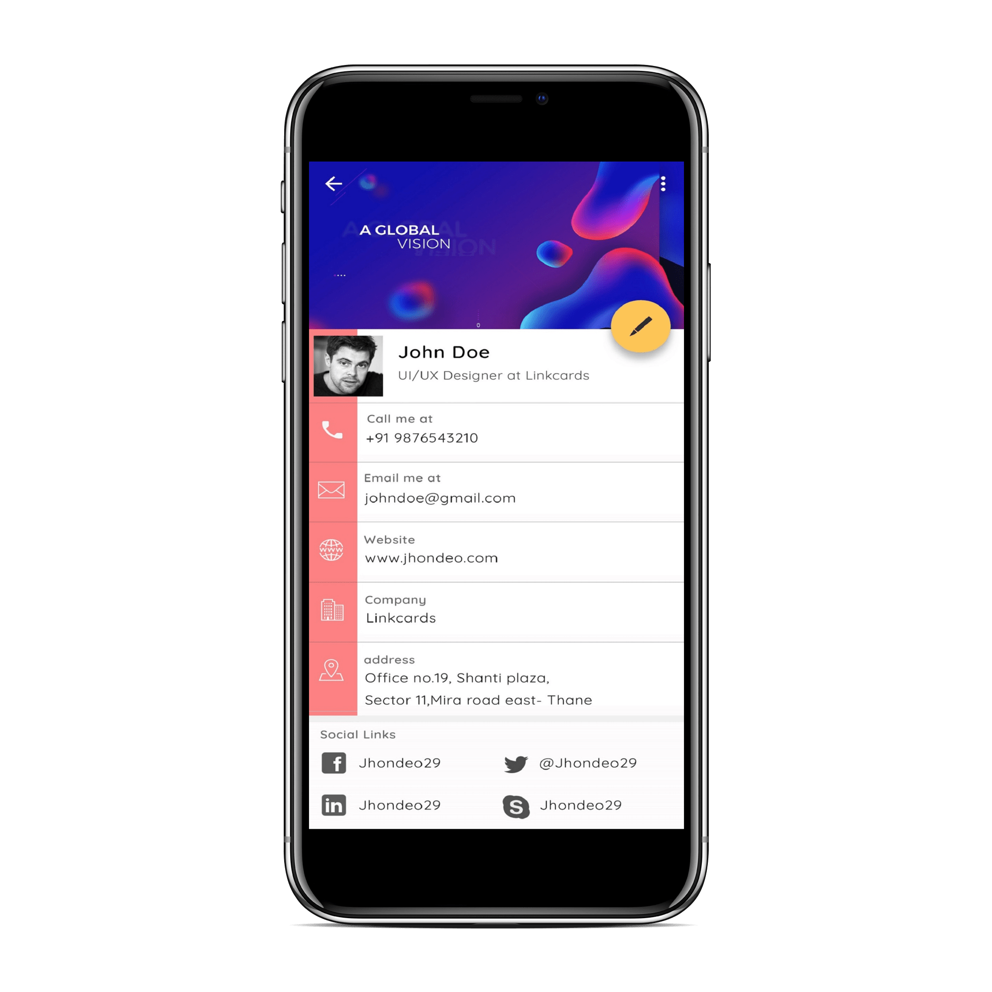 Stylish & Smart Digital Business Card App Linkcardsapp